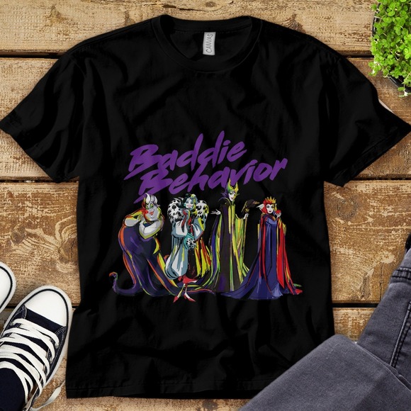 Baddie Behavior Villains Cruella Friends Halloween Unisex Tee Adult T-shirt - Picture 1 of 2